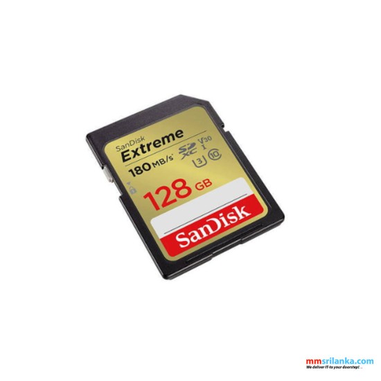 SanDisk Extreme 128GB 180MBS SDXC Memory Card (1Y)